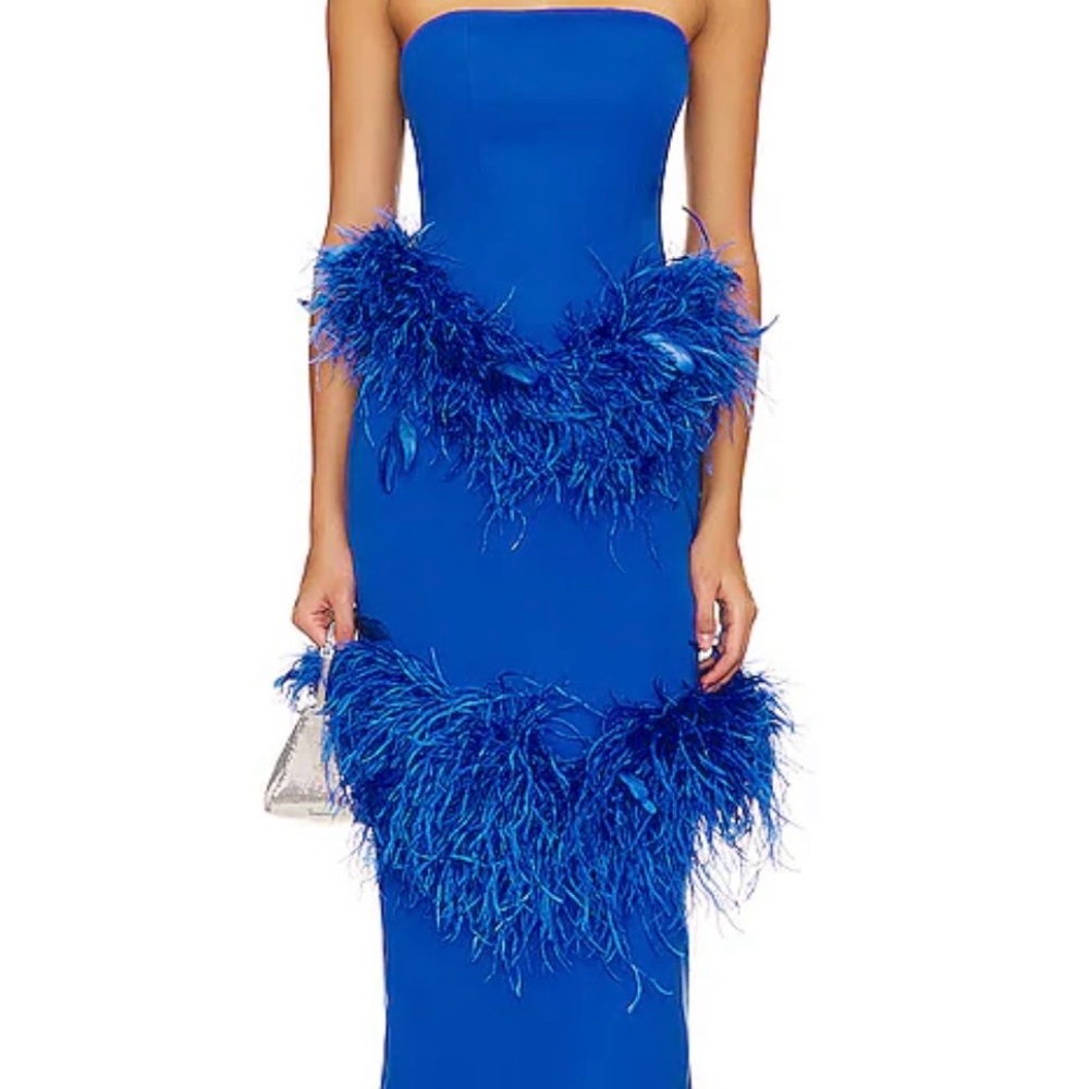 ISO Miscreants Frances Blue Feather Dress